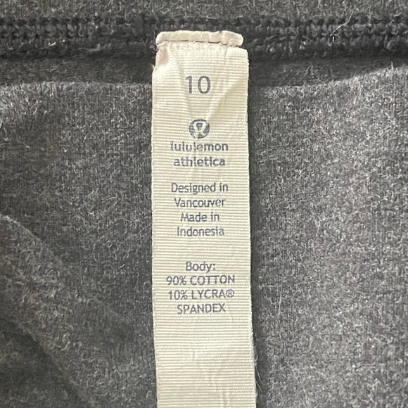 Lululemon Wunder Under Pant (Roll Down) Heathered Gray Size 10 - Picture 7 of 10